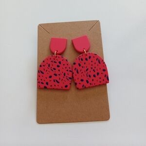 Stylish Red and Black  Earrings